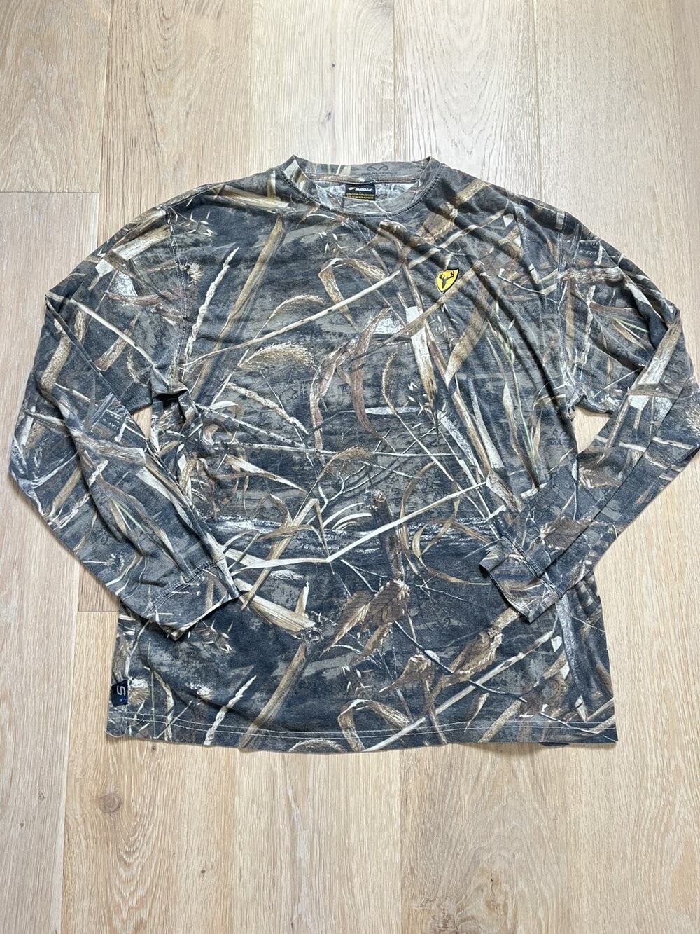 Scent Blocker Shirt Mens Large Brown Camo Realtree Edge Long Sleeve Hunting Top